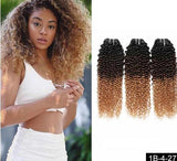 Weave Bundles Afro Kinky Curly Remy Hair Extensions Ombre Brazilian 100% Human Hair - EvaParisBeauty